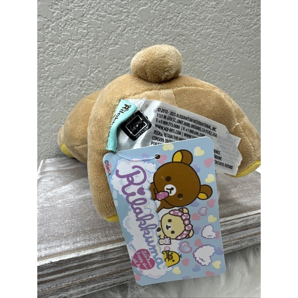 $19 π NWT San-X Rilakkuma Fluffy Heart Plush 6" Small Animal Teddy Bear - Picture 4 of 7
